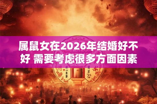 属鼠女在2026年结婚好不好 需要考虑很多方面因素 属鼠女在2026年结婚好不好 需要考虑很多方面因素