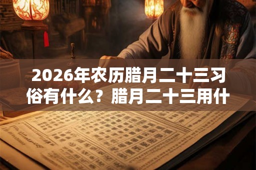 2026年农历腊月二十三习俗有什么？腊月二十三用什么祭灶？