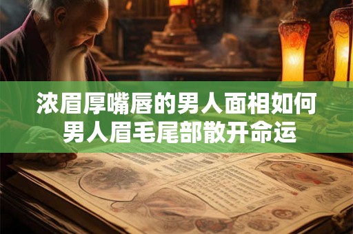 浓眉厚嘴唇的男人面相如何 男人眉毛尾部散开命运