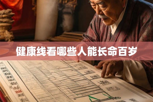 健康线看哪些人能长命百岁 健康线看哪些人能长命百岁