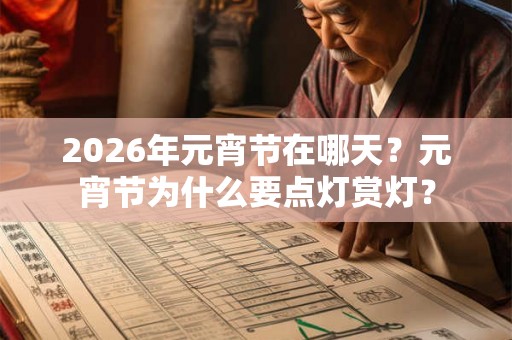 2026年元宵节在哪天?元宵节为什么要点灯赏灯? 2026年元宵节在哪天?元宵节为什么要点灯赏灯?