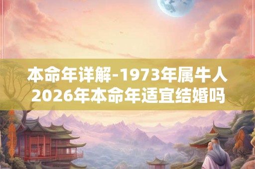 本命年详解-1973年属牛人2026年本命年适宜结婚吗
