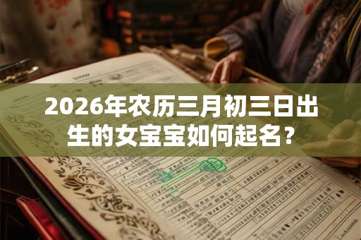 2026年农历三月初三日出生的女宝宝如何起名？