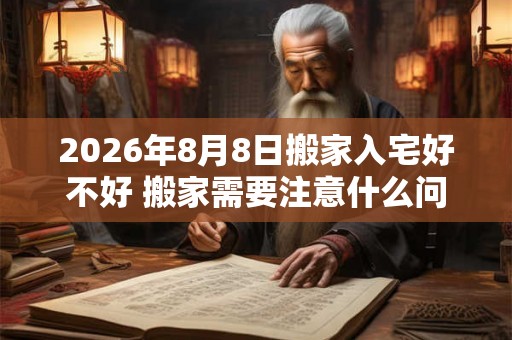 2026年8月8日搬家入宅好不好 搬家需要注意什么问题