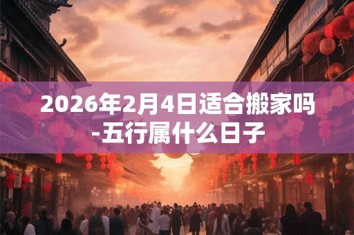 2026年2月4日适合搬家吗-五行属什么日子