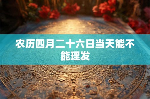 农历四月二十六日当天能不能理发 农历四月二十六日当天能不能理发