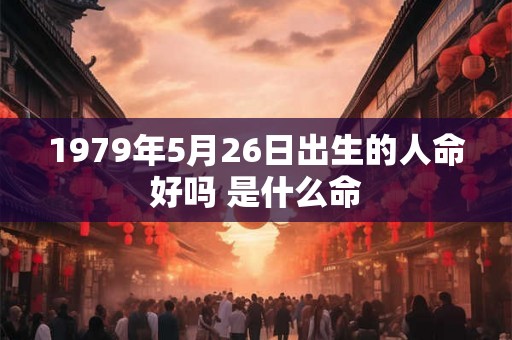 1979年5月26日出生的人命好吗 是什么命