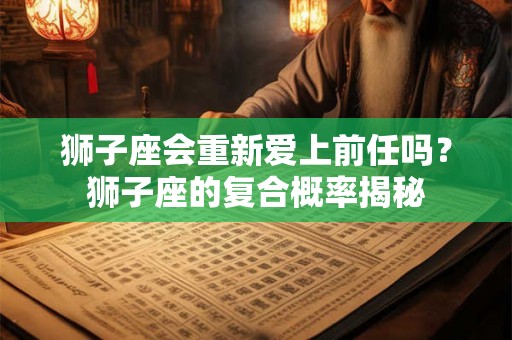 狮子座会重新爱上前任吗?狮子座的复合概率揭秘 狮子座会重新爱上前任吗?狮子座的复合概率揭秘
