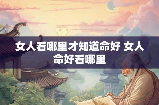 女人看哪里才知道命好 女人命好看哪里