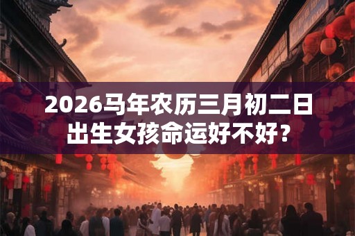 2026马年农历三月初二日出生女孩命运好不好？