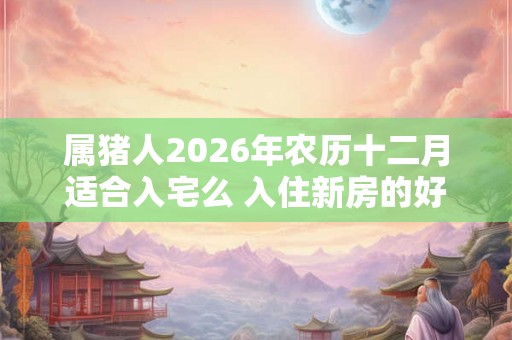 属猪人2026年农历十二月适合入宅么 入住新房的好日子