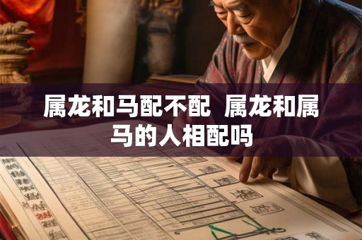 属龙和马配不配  属龙和属马的人相配吗