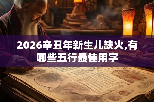 2026辛丑年新生儿缺火,有哪些五行最佳用字 2026辛丑年新生儿缺火,有哪些五行最佳用字