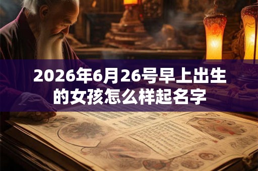 2026年6月26号早上出生的女孩怎么样起名字