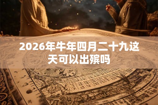 2026年牛年四月二十九这天可以出殡吗