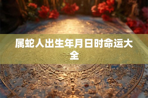 属蛇人出生年月日时命运大全