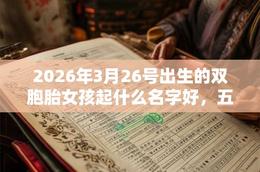 2026年3月26号出生的双胞胎女孩起什么名字好，五行属什么？