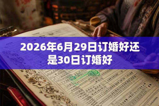 2026年6月29日订婚好还是30日订婚好 2026年6月29日订婚好还是30日订婚好