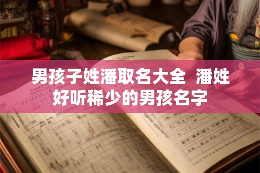 男孩子姓潘取名大全  潘姓好听稀少的男孩名字