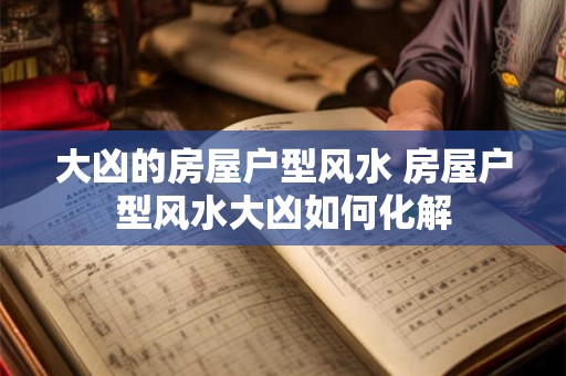 大凶的房屋户型风水 房屋户型风水大凶如何化解