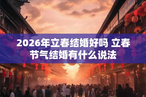 2026年立春结婚好吗 立春节气结婚有什么说法