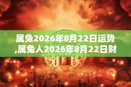 属兔2026年8月22日运势,属兔人2026年8月22日财运,生肖兔2026年8月22日运势