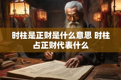 时柱是正财是什么意思 时柱占正财代表什么