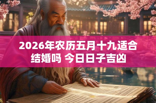 2026年农历五月十九适合结婚吗 今日日子吉凶