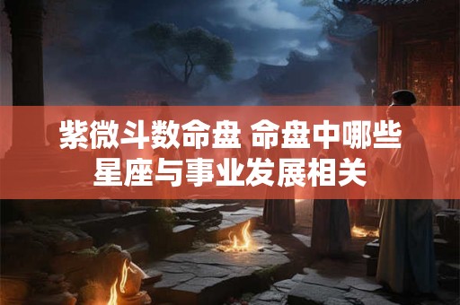 紫微斗数命盘 命盘中哪些星座与事业发展相关 紫微斗数命盘 命盘中哪些星座与事业发展相关