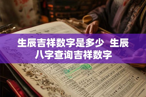 生辰吉祥数字是多少  生辰八字查询吉祥数字