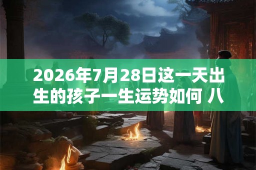 2026年7月28日这一天出生的孩子一生运势如何 八字好不好
