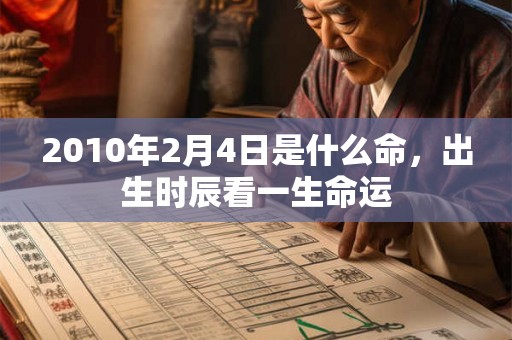 2010年2月4日是什么命，出生时辰看一生命运