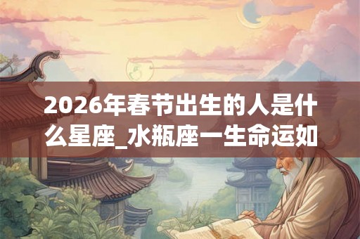 2026年春节出生的人是什么星座_水瓶座一生命运如何