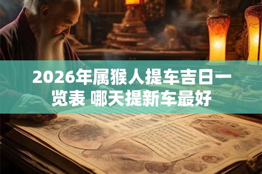 2026年属猴人提车吉日一览表 哪天提新车最好 2026年属猴人提车吉日一览表 哪天提新车最好