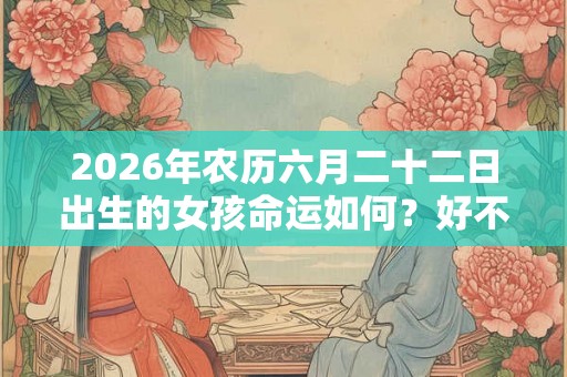 2026年农历六月二十二日出生的女孩命运如何？好不好？