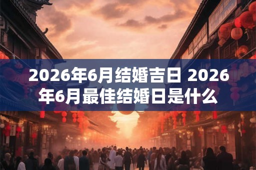 2026年6月结婚吉日 2026年6月最佳结婚日是什么 2026年6月结婚吉日 2026年6月最佳结婚日是什么