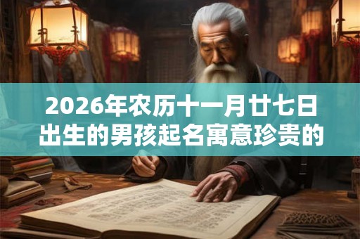 2026年农历十一月廿七日出生的男孩起名寓意珍贵的名字精选