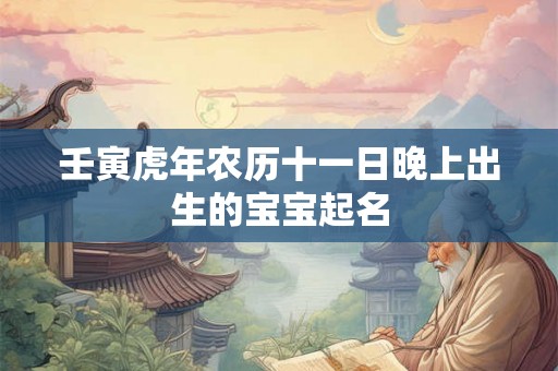 壬寅虎年农历十一日晚上出生的宝宝起名