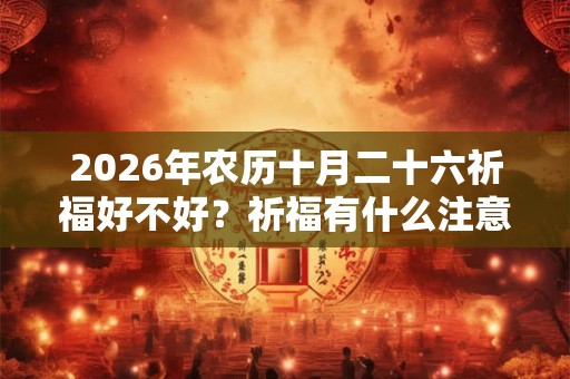 2026年农历十月二十六祈福好不好？祈福有什么注意事项？