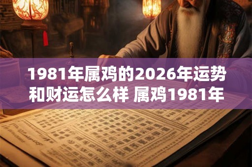 1981年属鸡的2026年运势和财运怎么样 属鸡1981年2026年运势财运如何
