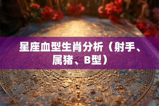 星座血型生肖分析（射手、属猪、B型）