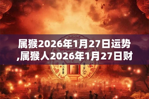 属猴2026年1月27日运势,属猴人2026年1月27日财运,生肖猴2026年1月27日运势 属猴2026年1月27日运势,属猴人2026年1月27日财运,生肖猴2026年1月27日运势