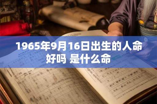 1965年9月16日出生的人命好吗 是什么命
