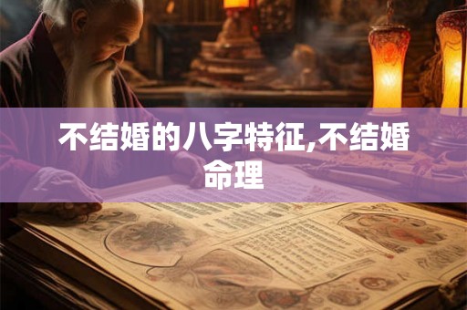 不结婚的八字特征,不结婚命理