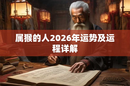 属猴的人2026年运势及运程详解