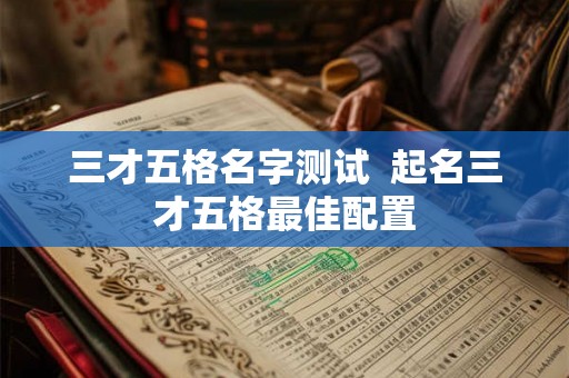 三才五格名字测试  起名三才五格最佳配置