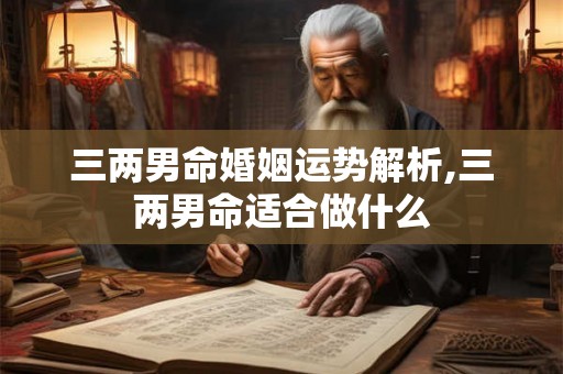 三两男命婚姻运势解析,三两男命适合做什么 三两男命婚姻运势解析,三两男命适合做什么