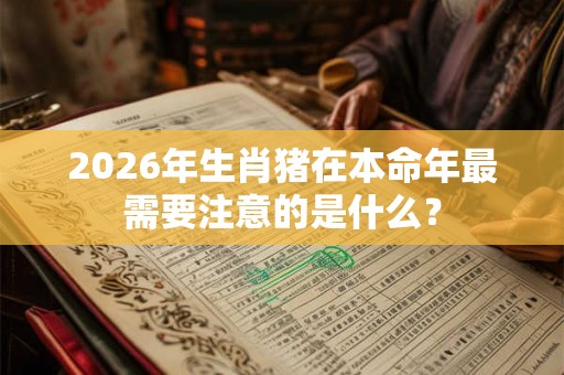 2026年生肖猪在本命年最需要注意的是什么？