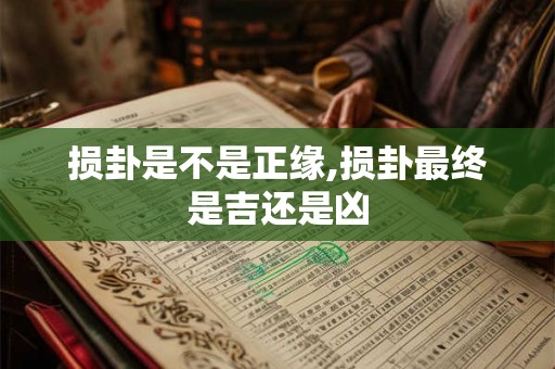 损卦是不是正缘,损卦最终是吉还是凶