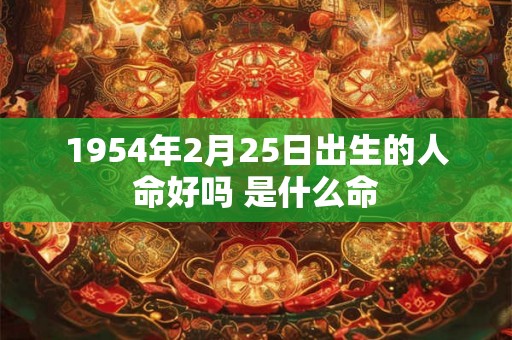 1954年2月25日出生的人命好吗 是什么命